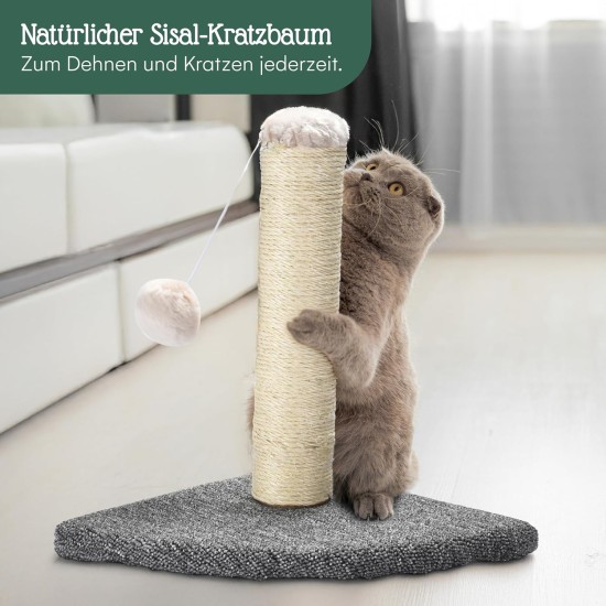 Pfotenolymp Cat Scratching Post - Interactive Cat Scratching Post for House Cats - Cat Toy Scratching Post, Cat Nail Scratcher with Toy Ball - Cat Play Station - Scratching Post for Interaction Pfotenolymp Cat Scratching Post - Interactive Cat Scratching Post for House Cats - Cat Toy Scratching Post, Cat Nail Scratcher with Toy Ball - Cat Play Station - Scratching Post for Interaction