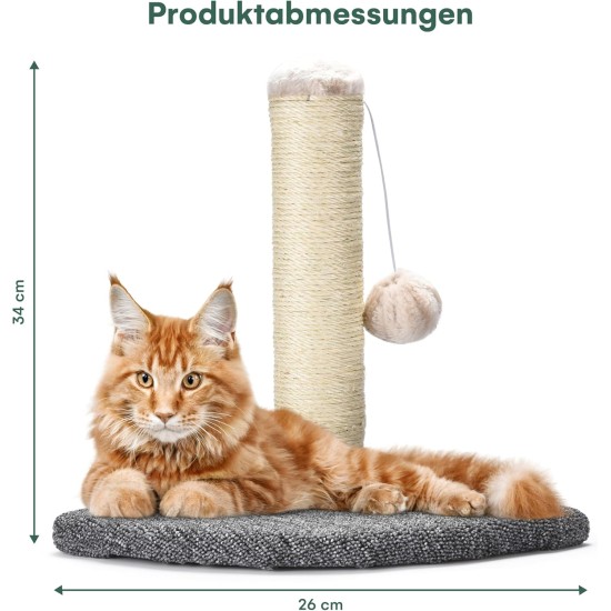 Pfotenolymp Cat Scratching Post - Interactive Cat Scratching Post for House Cats - Cat Toy Scratching Post, Cat Nail Scratcher with Toy Ball - Cat Play Station - Scratching Post for Interaction Pfotenolymp Cat Scratching Post - Interactive Cat Scratching Post for House Cats - Cat Toy Scratching Post, Cat Nail Scratcher with Toy Ball - Cat Play Station - Scratching Post for Interaction