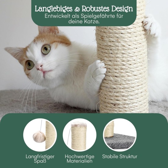 Pfotenolymp Cat Scratching Post - Interactive Cat Scratching Post for House Cats - Cat Toy Scratching Post, Cat Nail Scratcher with Toy Ball - Cat Play Station - Scratching Post for Interaction Pfotenolymp Cat Scratching Post - Interactive Cat Scratching Post for House Cats - Cat Toy Scratching Post, Cat Nail Scratcher with Toy Ball - Cat Play Station - Scratching Post for Interaction