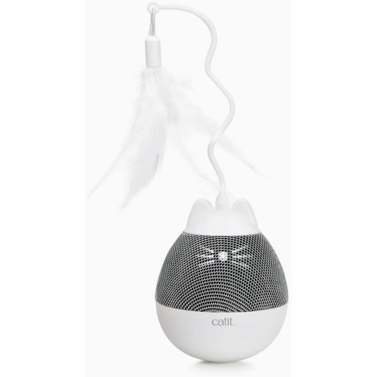Pixi Spinner Refresh Kit, Replacement Fabric Cover and Replacement Feathers for Pixi Spinner - Treat Dispenser, Snack Dispenser, Interactive Toy for Cats, Grey Pixi Spinner Refresh Kit, Replacement Fabric Cover and Replacement Feathers for Pixi Spinner - Treat Dispenser, Snack Dispenser, Interactive Toy for Cats, Grey