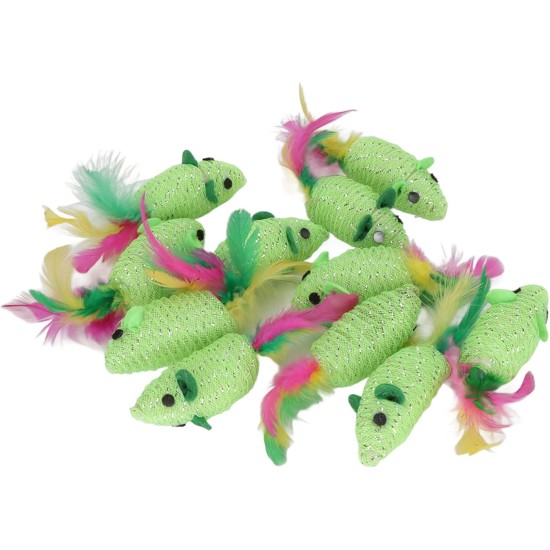 Qcwwy 11 Piece Mouse Cat Toy, Cat Toy Mice Rattle Set, Interactive Cat Toy, Catnip, Pre-Filled Cat Mouse Toy for Cats, Kittens, Interactive Play Qcwwy 11 Piece Mouse Cat Toy, Cat Toy Mice Rattle Set, Interactive Cat Toy, Catnip, Pre-Filled Cat Mouse Toy for Cats, Kittens, Interactive Play