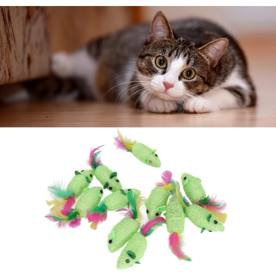 Qcwwy 11 Piece Mouse Cat Toy, Cat Toy Mice Rattle Set, Interactive Cat Toy, Catnip, Pre-Filled Cat Mouse Toy for Cats, Kittens, Interactive Play Qcwwy 11 Piece Mouse Cat Toy, Cat Toy Mice Rattle Set, Interactive Cat Toy, Catnip, Pre-Filled Cat Mouse Toy for Cats, Kittens, Interactive Play