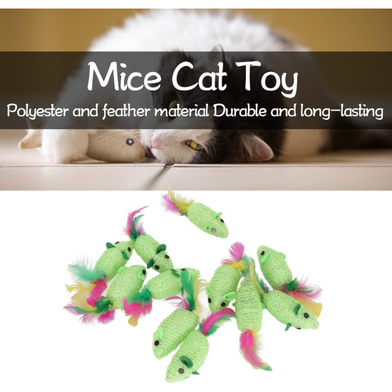 Qcwwy 11 Piece Mouse Cat Toy, Cat Toy Mice Rattle Set, Interactive Cat Toy, Catnip, Pre-Filled Cat Mouse Toy for Cats, Kittens, Interactive Play Qcwwy 11 Piece Mouse Cat Toy, Cat Toy Mice Rattle Set, Interactive Cat Toy, Catnip, Pre-Filled Cat Mouse Toy for Cats, Kittens, Interactive Play