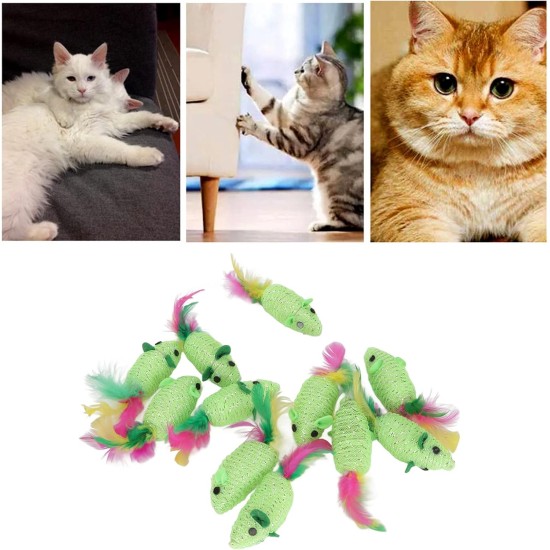 Qcwwy 11 Piece Mouse Cat Toy, Cat Toy Mice Rattle Set, Interactive Cat Toy, Catnip, Pre-Filled Cat Mouse Toy for Cats, Kittens, Interactive Play Qcwwy 11 Piece Mouse Cat Toy, Cat Toy Mice Rattle Set, Interactive Cat Toy, Catnip, Pre-Filled Cat Mouse Toy for Cats, Kittens, Interactive Play