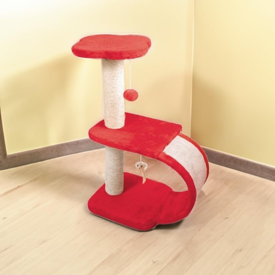 Record - Cardboard Cat Scratching Post with Catnip - Play with Colourful Balls - Rectangular Shape - Dimensions: 48 x 25 x 5 cm - Colour Havana - Psycho-Physical Wellbeing Record - Cardboard Cat Scratching Post with Catnip - Play with Colourful Balls - Rectangular Shape - Dimensions: 48 x 25 x 5 cm - Colour Havana - Psycho-Physical Wellbeing