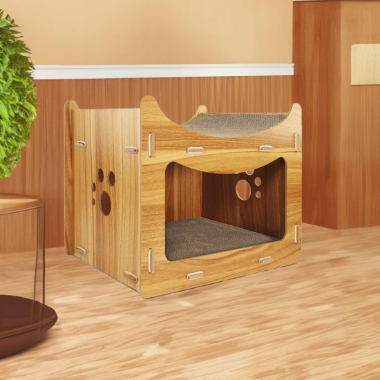 Record - Cardboard Cat Scratching Post with Catnip - Play with Colourful Balls - Rectangular Shape - Dimensions: 48 x 25 x 5 cm - Colour Havana - Psycho-Physical Wellbeing Record - Cardboard Cat Scratching Post with Catnip - Play with Colourful Balls - Rectangular Shape - Dimensions: 48 x 25 x 5 cm - Colour Havana - Psycho-Physical Wellbeing
