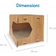 Record Cactus Cat Scratching Post 4-in-1 Function Cardboard Material with Catnip for Cats, Colour Havana, Size 35 x 90 cm