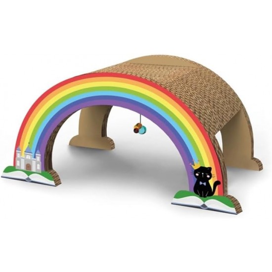 Record Cactus Cat Scratching Post 4-in-1 Function Cardboard Material with Catnip for Cats, Colour Havana, Size 35 x 90 cm Record Cactus Cat Scratching Post 4-in-1 Function Cardboard Material with Catnip for Cats, Colour Havana, Size 35 x 90 cm