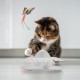 Relaxdays Cat Toy Butterfly and Ball, H x D: 33.5 x 22 cm, Interactive Cat Carousel, Cat Round 360°, White Relaxdays Cat Toy Butterfly and Ball, H x D: 33.5 x 22 cm, Interactive Cat Carousel, Cat Round 360°, White