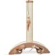 Relaxdays Scratching toy, cat board MDF and sisal, H x W x D: 30 x 17 x 30 cm, play wheel, balls and feathers, cat toy, natural