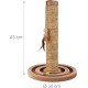 Relaxdays Scratching toy, cat board MDF and sisal, H x W x D: 30 x 17 x 30 cm, play wheel, balls and feathers, cat toy, natural