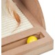 Relaxdays Scratching toy, cat board MDF and sisal, H x W x D: 30 x 17 x 30 cm, play wheel, balls and feathers, cat toy, natural