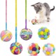 Retro Shaw Wool Cat Toy Balls with Bell and Fuzzy Balls, Interactive Toy for Indoor Cats and Kittens, 6 Pack Retro Shaw Wool Cat Toy Balls with Bell and Fuzzy Balls, Interactive Toy for Indoor Cats and Kittens, 6 Pack