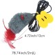 SDFLKAE Pack of 2 Cat Toy Mouse Self-Employment Hanging Door Frame Elastic Mouse with Squeaky Sound, No Batteries Required, Interactive Cat Toy with Feather Tail