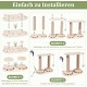 Scratching Posts for Cats, Novelfun Cat Toy Wooden Base Toy Cat Tree with Feathers and Perch for Small and Medium Adult Cats Scratching Posts for Cats, Novelfun Cat Toy Wooden Base Toy Cat Tree with Feathers and Perch for Small and Medium Adult Cats