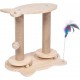 Scratching Posts for Cats, Novelfun Cat Toy Wooden Base Toy Cat Tree with Feathers and Perch for Small and Medium Adult Cats Scratching Posts for Cats, Novelfun Cat Toy Wooden Base Toy Cat Tree with Feathers and Perch for Small and Medium Adult Cats