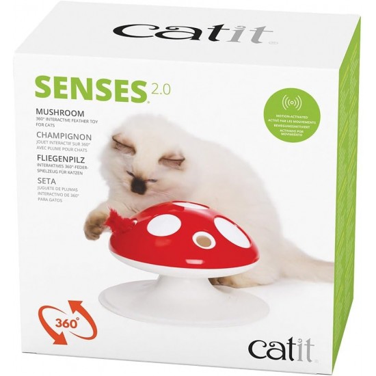 Senses 2.0 Toadstool Interactive 360° Feather Toy for Cats Senses 2.0 Toadstool Interactive 360° Feather Toy for Cats