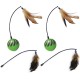 SmartyKat 2 x Electronic Feather Tangle Toy for Cats and Kittens - Includes 2 Extra Wands, Spin, Battery Operated, Fun and Engaging Play, Promotes Training, Green SmartyKat 2 x Electronic Feather Tangle Toy for Cats and Kittens - Includes 2 Extra Wands, Spin, Battery Operated, Fun and Engaging Play, Promotes Training, Green