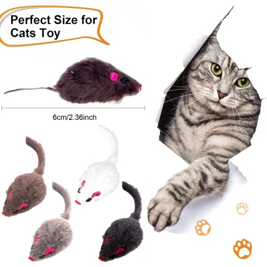 Sunshine smile Pack of 12 Toy Mouse for Cats, Toy Mouse, Toy Mouse with Plush Tail, Toy Mouse Cat Fur Mice Set, Cat Toy for All Cat Breeds Sunshine smile Pack of 12 Toy Mouse for Cats, Toy Mouse, Toy Mouse with Plush Tail, Toy Mouse Cat Fur Mice Set, Cat Toy for All Cat Breeds