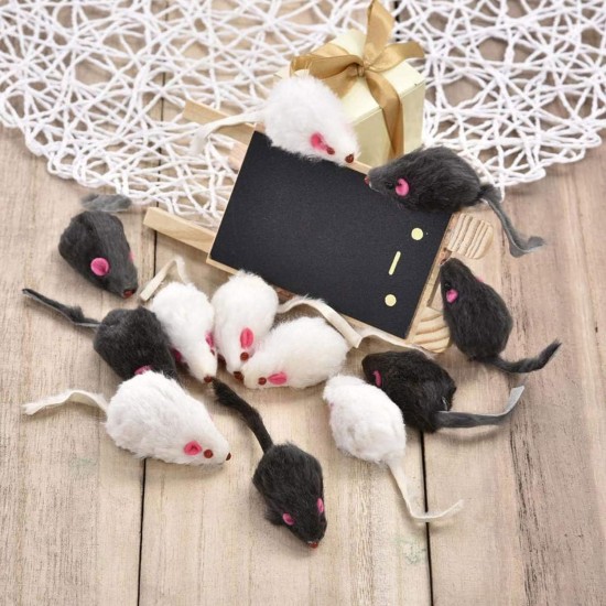Sunshine smile Pack of 12 Toy Mouse for Cats, Toy Mouse, Toy Mouse with Plush Tail, Toy Mouse Cat Fur Mice Set, Cat Toy for All Cat Breeds Sunshine smile Pack of 12 Toy Mouse for Cats, Toy Mouse, Toy Mouse with Plush Tail, Toy Mouse Cat Fur Mice Set, Cat Toy for All Cat Breeds
