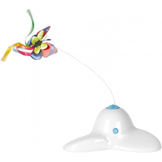 THE CONCEPT FACTORY, AN5253 Interactive Butterfly Game for Cats, Stimulation of Reflexes and Instincts, Extended Entertainment, Ease of Use, Includes Accessories THE CONCEPT FACTORY, AN5253 Interactive Butterfly Game for Cats, Stimulation of Reflexes and Instincts, Extended Entertainment, Ease of Use, Includes Accessories