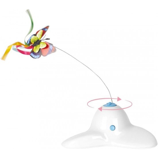 THE CONCEPT FACTORY, AN5253 Interactive Butterfly Game for Cats, Stimulation of Reflexes and Instincts, Extended Entertainment, Ease of Use, Includes Accessories THE CONCEPT FACTORY, AN5253 Interactive Butterfly Game for Cats, Stimulation of Reflexes and Instincts, Extended Entertainment, Ease of Use, Includes Accessories