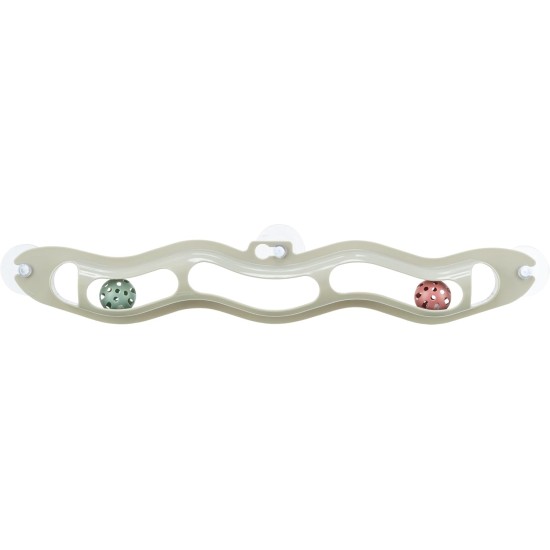 TRIXIE Fix & Catch 41416 Cat Toy for Attaching to Smooth Surfaces with Suction Cups Two Rattle Balls 45 cm Wide Plastic TRIXIE Fix & Catch 41416 Cat Toy for Attaching to Smooth Surfaces with Suction Cups Two Rattle Balls 45 cm Wide Plastic