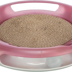 TRIXIE Race & Scratch 41415 Cat Toy with Scratching Cardboard and Play Ball Non-Slip Rubber Feet Ball Screw-On and Can Be Filled with Catnip or Rattle Diameter 37 cm TRIXIE Race & Scratch 41415 Cat Toy with Scratching Cardboard and Play Ball Non-Slip Rubber Feet Ball Screw-On and Can Be Filled with Catnip or Rattle Diameter 37 cm