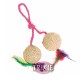 Trixie 2 Balls On A Rope - Jute Cat Toy Trixie 2 Balls On A Rope - Jute Cat Toy
