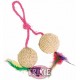Trixie 2 Balls On A Rope - Jute Cat Toy Trixie 2 Balls On A Rope - Jute Cat Toy