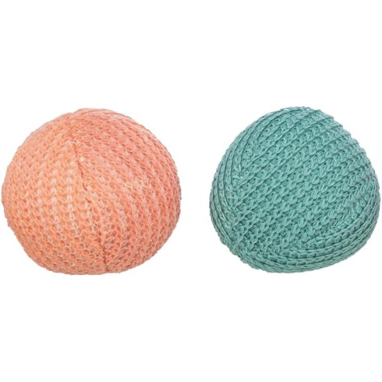 Trixie 2 Knitted Balls, 4.5 cm Diameter, Pack of 4 Trixie 2 Knitted Balls, 4.5 cm Diameter, Pack of 4