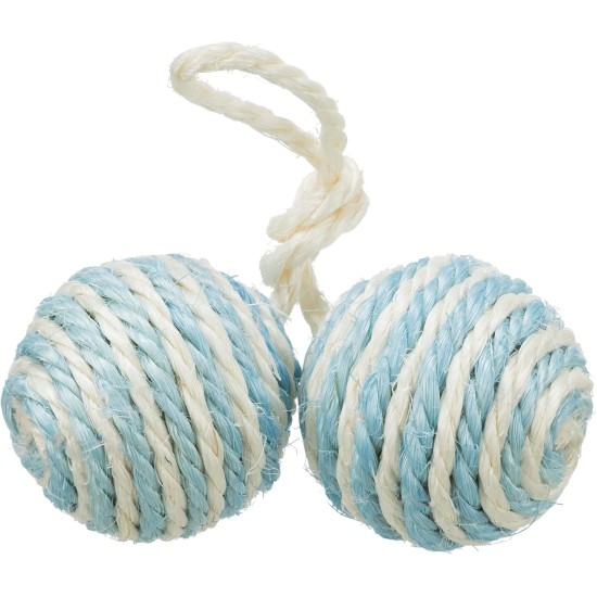 Trixie 2 balls on a rope, sisal Trixie 2 balls on a rope, sisal