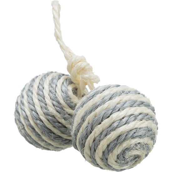 Trixie 2 balls on a rope, sisal Trixie 2 balls on a rope, sisal