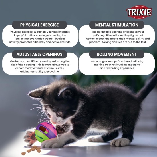 Trixie Cat Activity Snack Ball, Adjustable Opening, Diameter 6 cm Trixie Cat Activity Snack Ball, Adjustable Opening, Diameter 6 cm