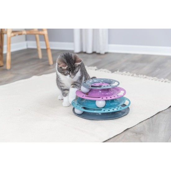 Trixie Cat Circle Tower Catch The Balls, Plastic Trixie Cat Circle Tower Catch The Balls, Plastic