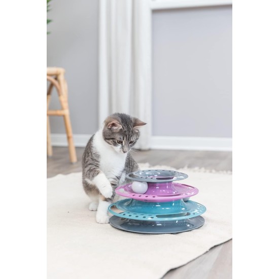 Trixie Cat Circle Tower Catch The Balls, Plastic Trixie Cat Circle Tower Catch The Balls, Plastic