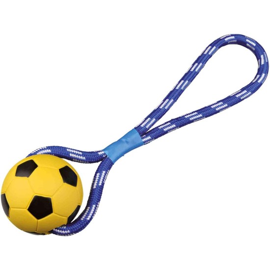 Trixie Football On Rope, 6 cm, Pack of 4 Trixie Football On Rope, 6 cm, Pack of 4