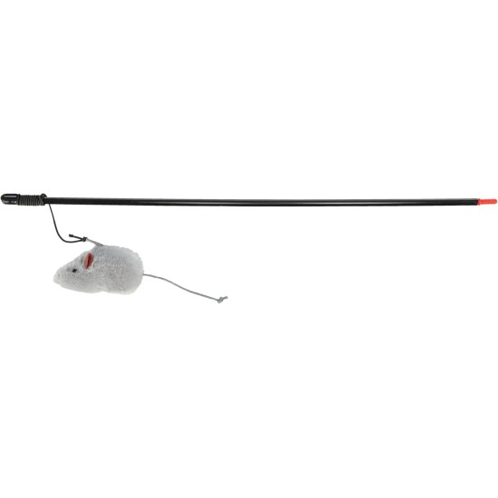 Trixie Playing Rod with Plush Mouse, 100 cm, Pack of 4 Trixie Playing Rod with Plush Mouse, 100 cm, Pack of 4