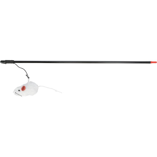 Trixie Playing Rod with Plush Mouse, 100 cm, Pack of 4 Trixie Playing Rod with Plush Mouse, 100 cm, Pack of 4
