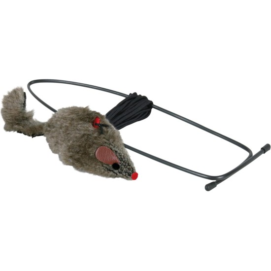Trixie Plush Mouse for Doorframes, 8 centimeter Trixie Plush Mouse for Doorframes, 8 centimeter