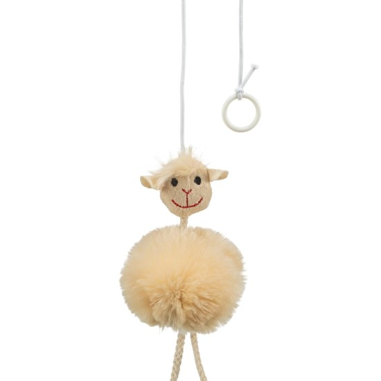 Trixie Sheep On An Elastic Band Plush Cat Toy with Bell, 20 cm Trixie Sheep On An Elastic Band Plush Cat Toy with Bell, 20 cm