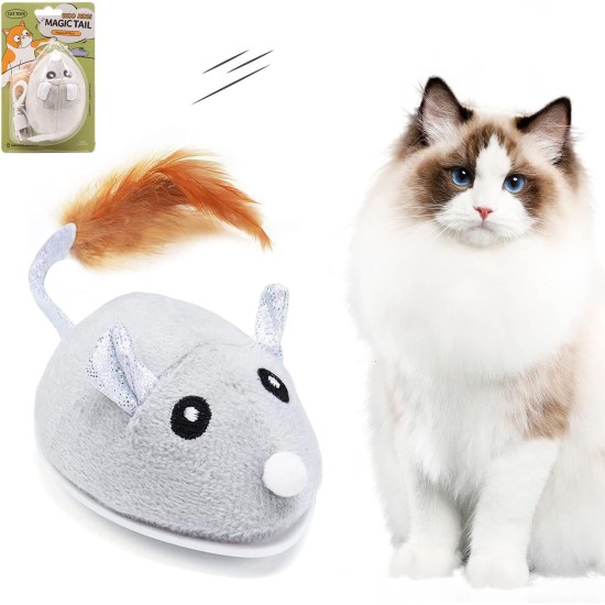 UGBO Interactive Cat Toy Electric Cat Toy Interactive Electronic Mouse with Feather Toy Mouse Intelligence Electric Mice Games Toy Mice for Small Large Cats UGBO Interactive Cat Toy Electric Cat Toy Interactive Electronic Mouse with Feather Toy Mouse Intelligence Electric Mice Games Toy Mice for Small Large Cats