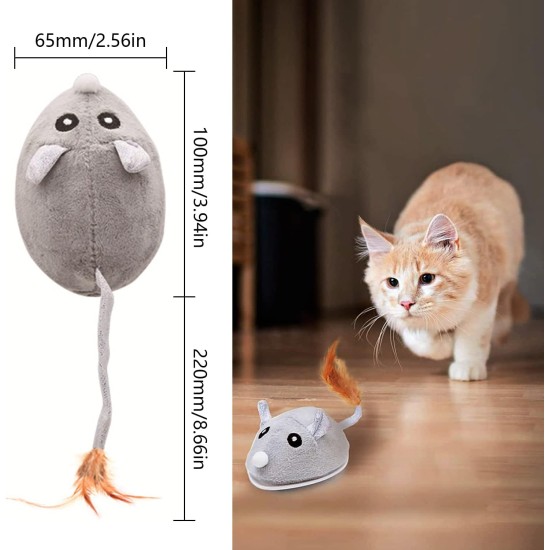 UGBO Interactive Cat Toy Electric Cat Toy Interactive Electronic Mouse with Feather Toy Mouse Intelligence Electric Mice Games Toy Mice for Small Large Cats UGBO Interactive Cat Toy Electric Cat Toy Interactive Electronic Mouse with Feather Toy Mouse Intelligence Electric Mice Games Toy Mice for Small Large Cats