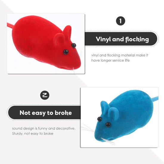 VILLCASE Cat Toy, Pack of 20 Cat Toy, Mice, Cat Toy, Squeaky Cat Mouse Toy, Artificial Vinyl Mice, Kitten Toy, Interactive Toy Mice for Cats VILLCASE Cat Toy, Pack of 20 Cat Toy, Mice, Cat Toy, Squeaky Cat Mouse Toy, Artificial Vinyl Mice, Kitten Toy, Interactive Toy Mice for Cats