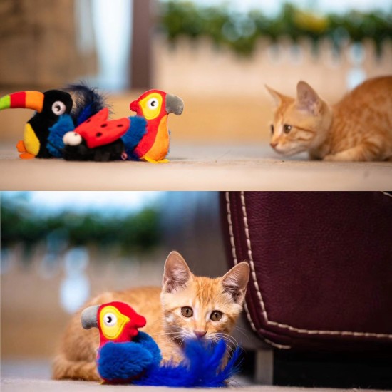 Vealind Electronic Toy for Cats Interactive Cat Toy Bird Mouse with Sound Pack of 2 Vealind Electronic Toy for Cats Interactive Cat Toy Bird Mouse with Sound Pack of 2