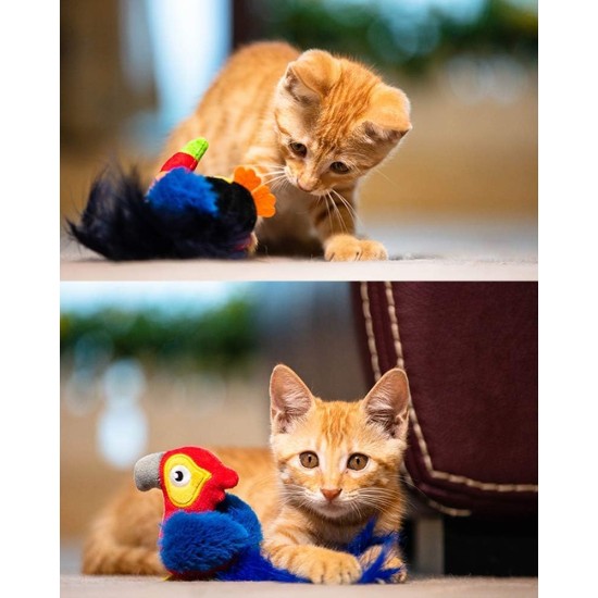 Vealind Electronic Toy for Cats Interactive Cat Toy Bird Mouse with Sound Pack of 2 Vealind Electronic Toy for Cats Interactive Cat Toy Bird Mouse with Sound Pack of 2