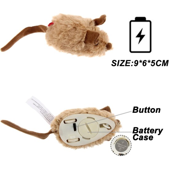 Vealind GiGwi Automatic Moving Mouse Toy Cat Toy with Lifelike Sound Vealind GiGwi Automatic Moving Mouse Toy Cat Toy with Lifelike Sound