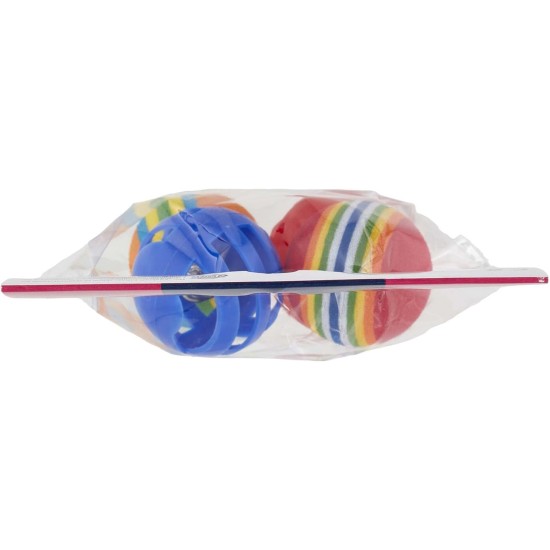 Vitakraft Vitalkraft 1571260031-2 Plastic Balls and 2 Rubber Balls for Cats Vitakraft Vitalkraft 1571260031-2 Plastic Balls and 2 Rubber Balls for Cats