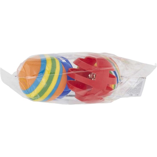 Vitakraft Vitalkraft 1571260031-2 Plastic Balls and 2 Rubber Balls for Cats Vitakraft Vitalkraft 1571260031-2 Plastic Balls and 2 Rubber Balls for Cats