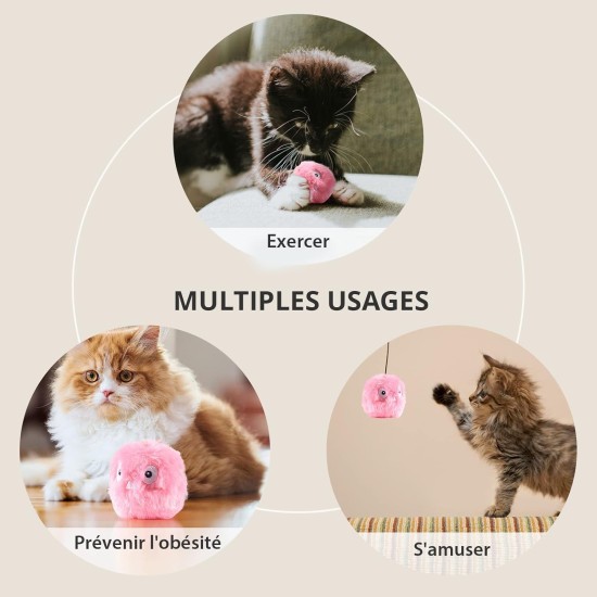 Vonsera Cat Balls, Interactive Cat Toy Ball, Interactive Play Ball with Sound Plush Ball, Cat Ball with Catnip and Lifelike Animal Sounds for Cats Vonsera Cat Balls, Interactive Cat Toy Ball, Interactive Play Ball with Sound Plush Ball, Cat Ball with Catnip and Lifelike Animal Sounds for Cats